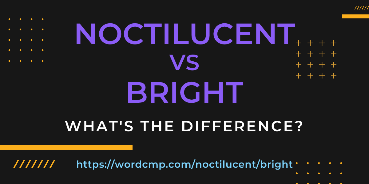 Difference between noctilucent and bright