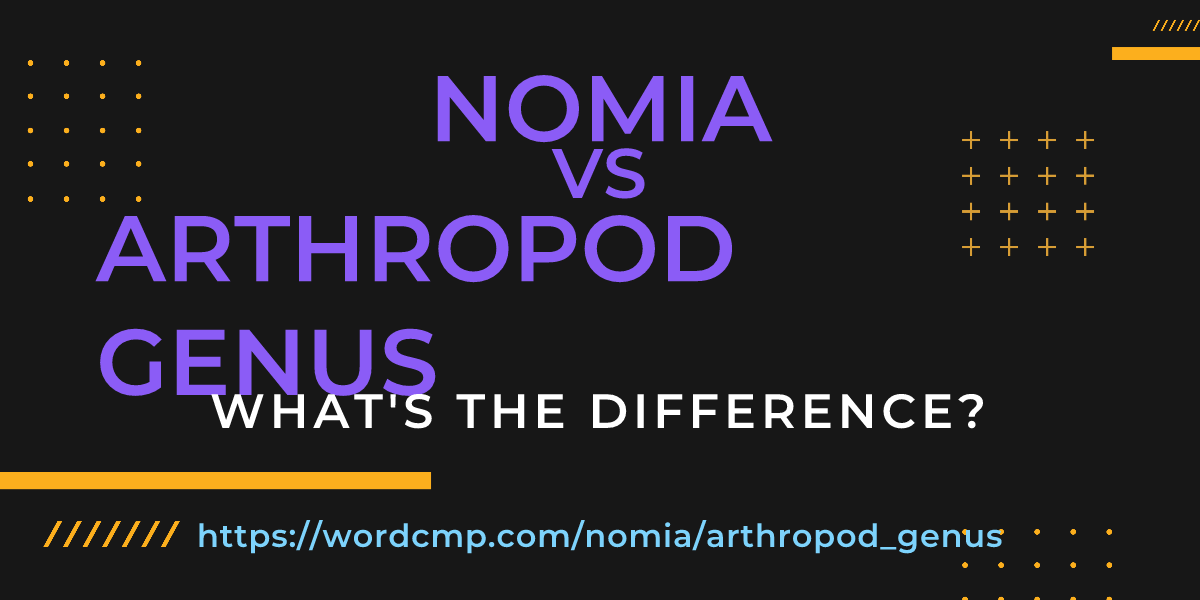 Difference between nomia and arthropod genus