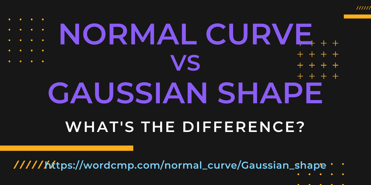 Difference between normal curve and Gaussian shape