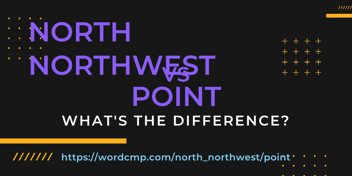 Difference between north northwest and point