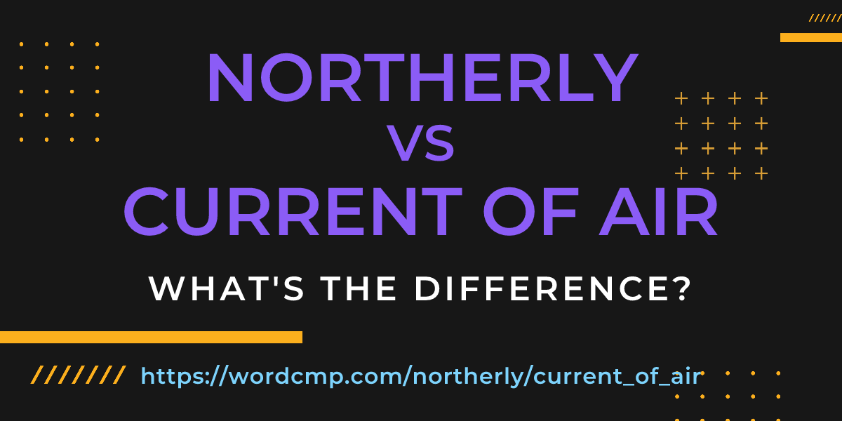 Difference between northerly and current of air