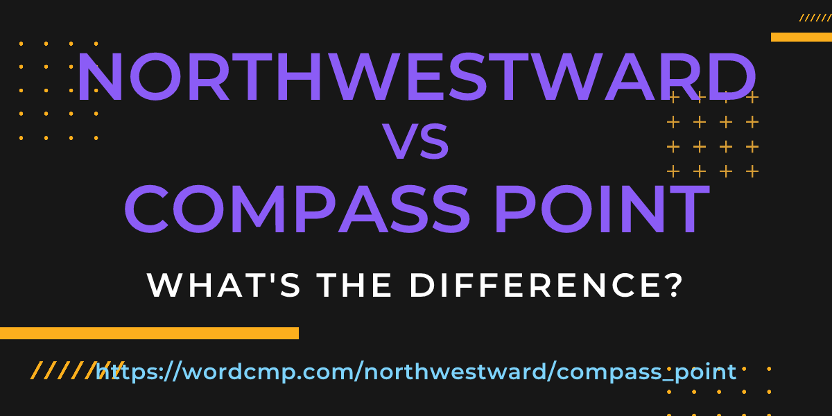 Difference between northwestward and compass point