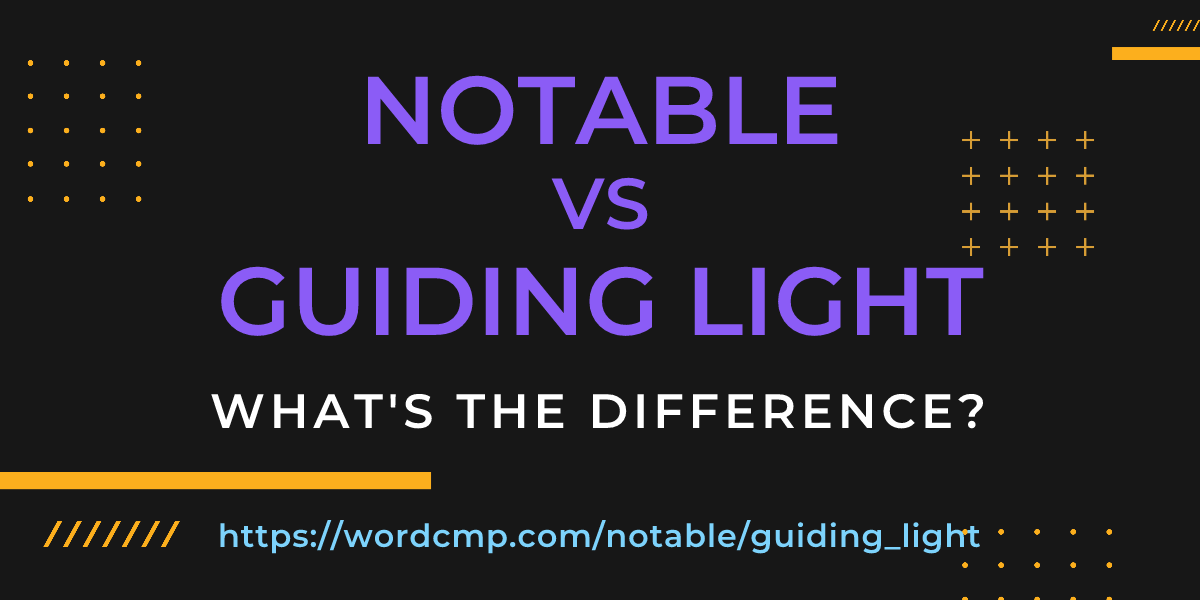 Difference between notable and guiding light