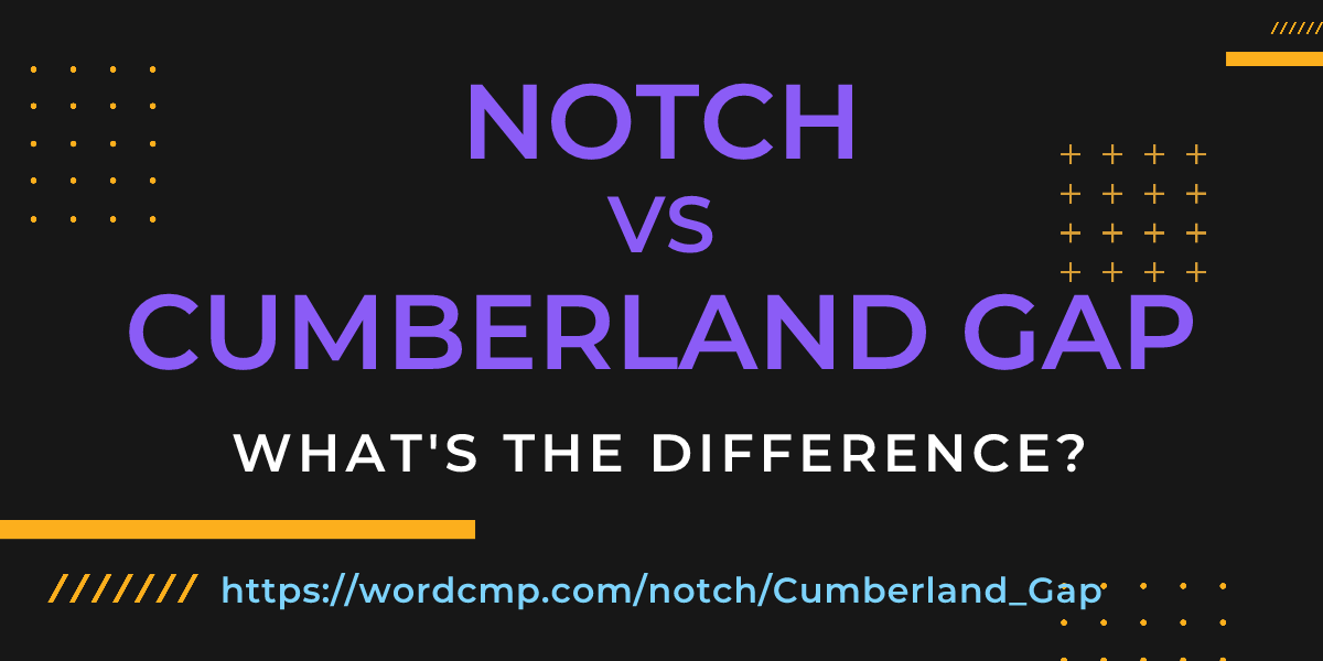 Difference between notch and Cumberland Gap