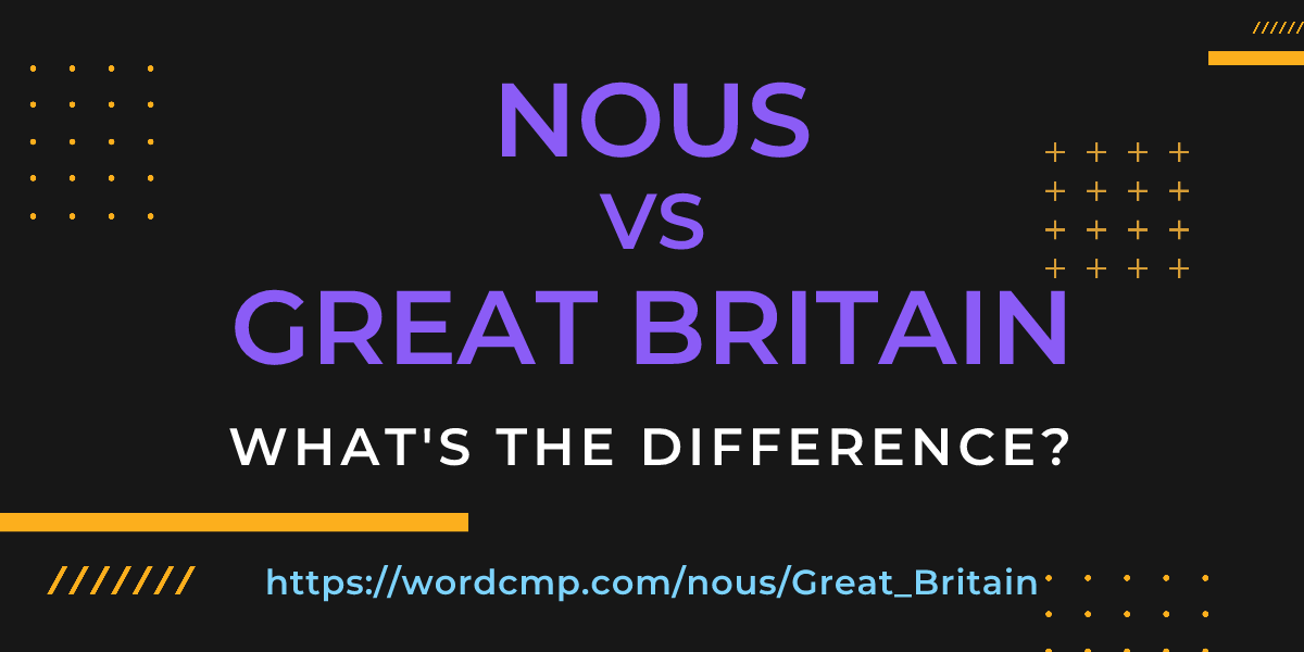 Difference between nous and Great Britain