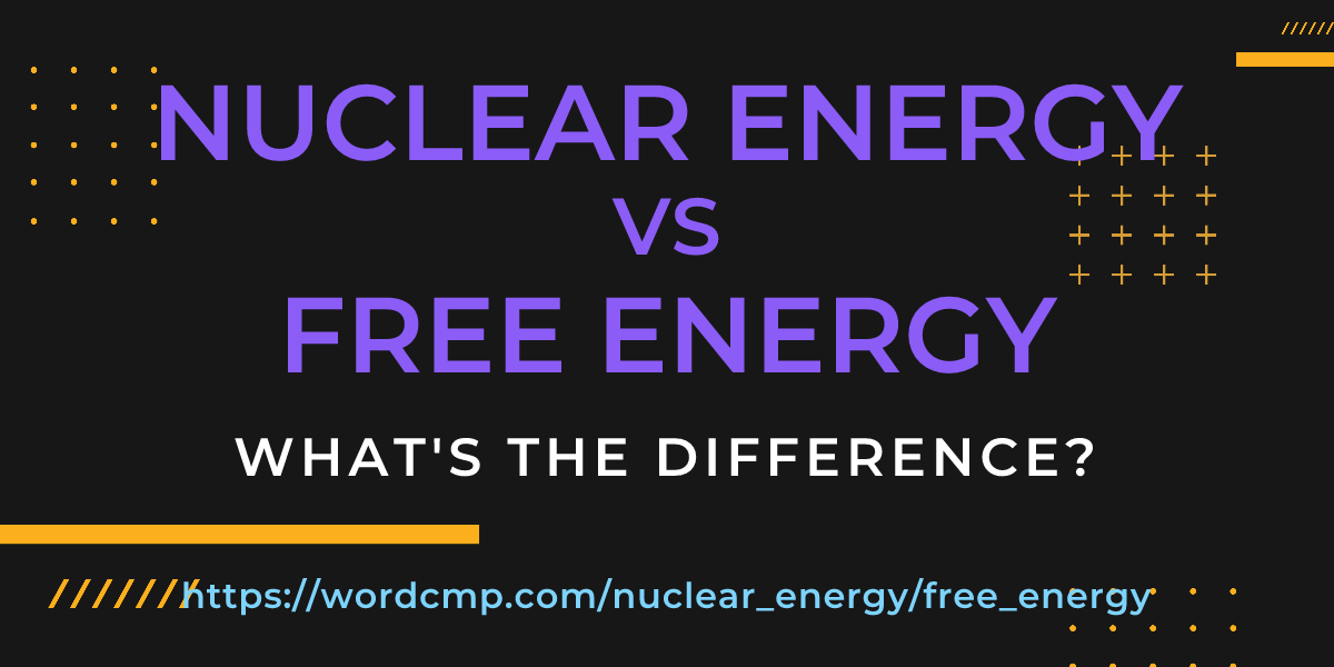 Difference between nuclear energy and free energy