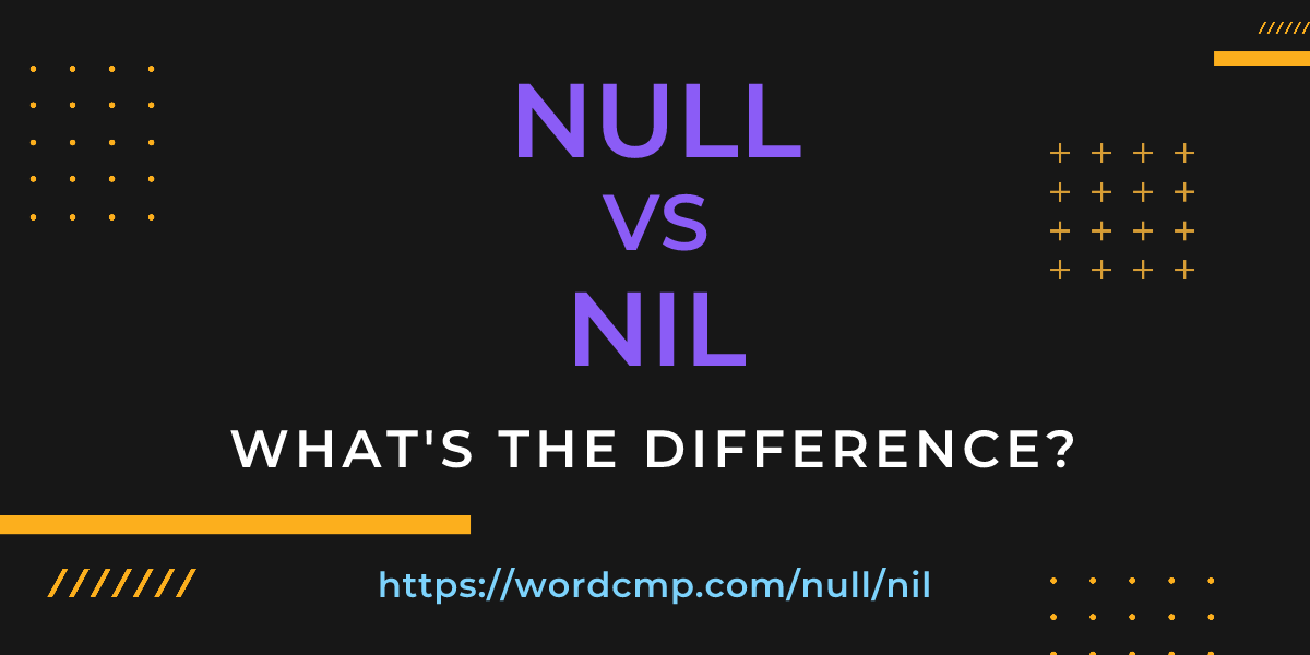 Difference between null and nil