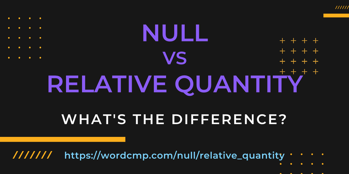 Difference between null and relative quantity