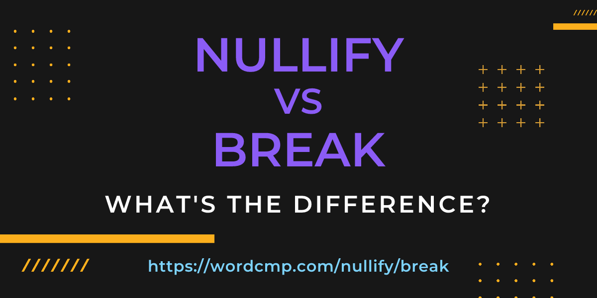 Difference between nullify and break