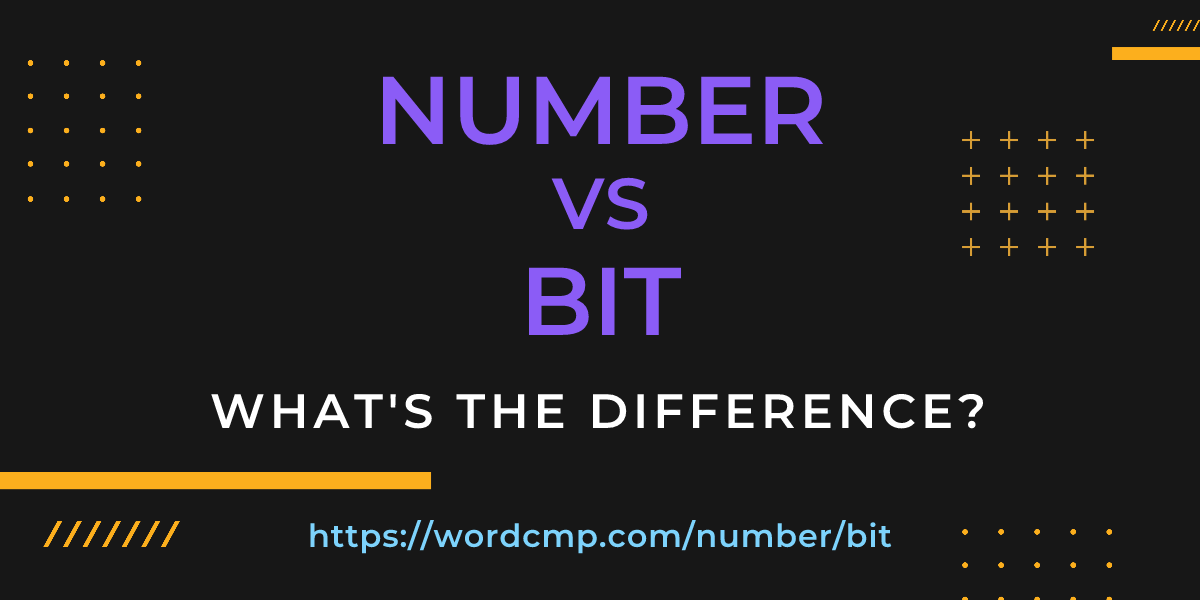 Difference between number and bit