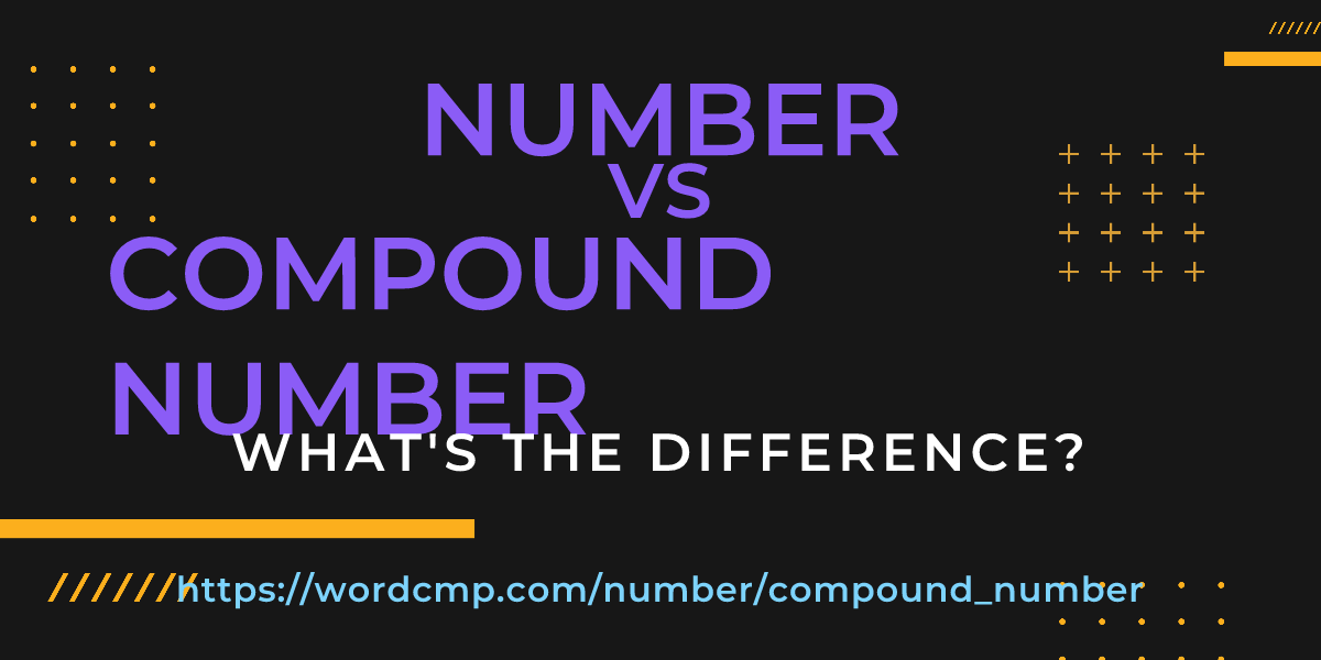 Difference between number and compound number
