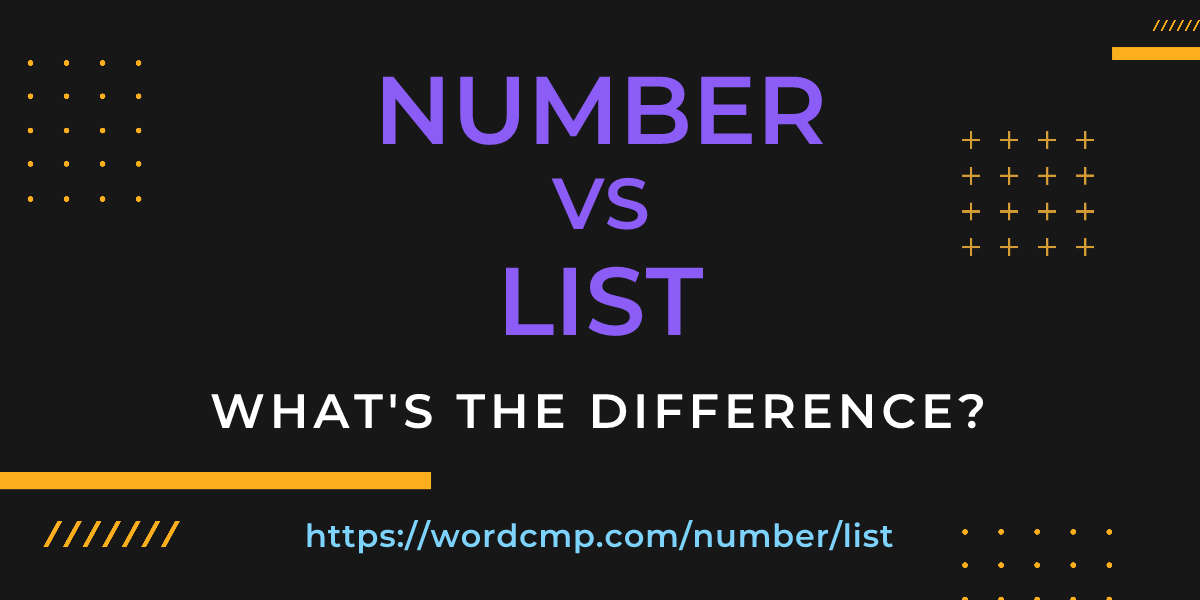 Difference between number and list