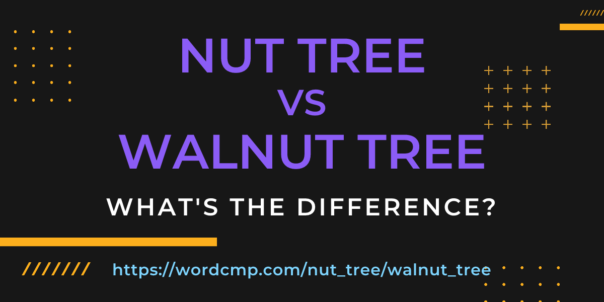 Difference between nut tree and walnut tree
