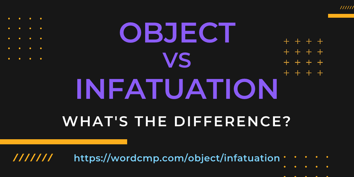 Difference between object and infatuation