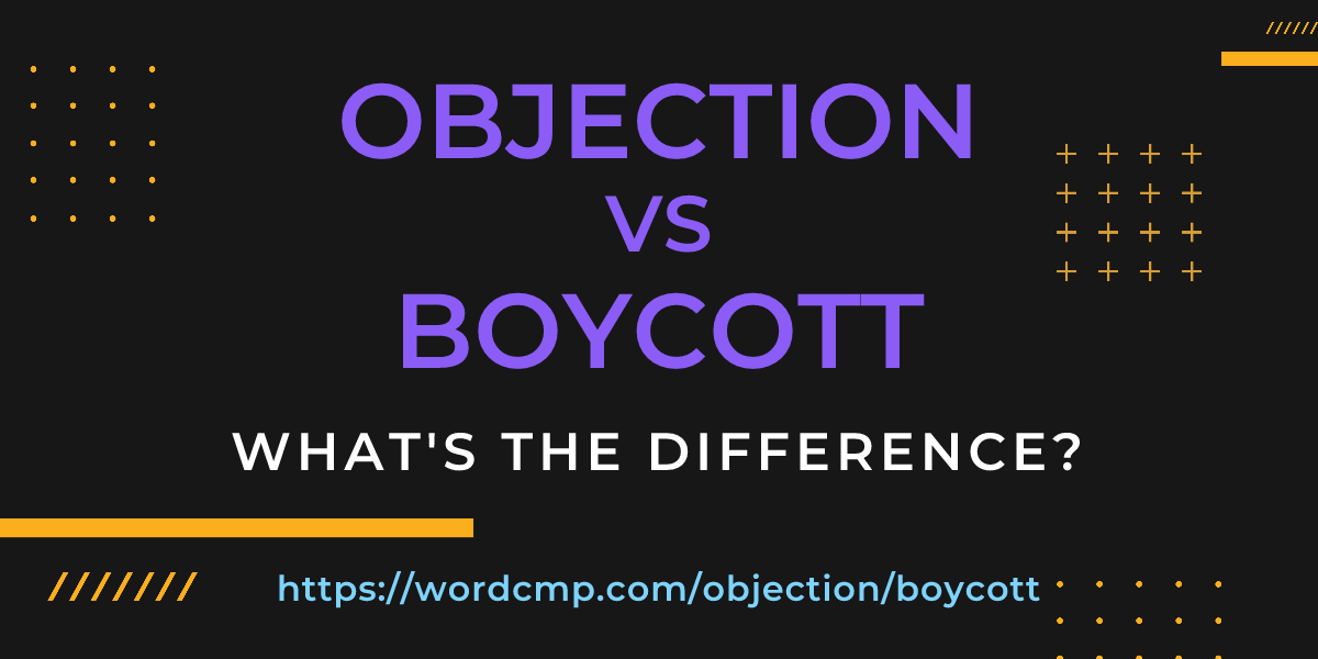 Difference between objection and boycott
