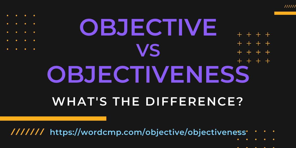Difference between objective and objectiveness