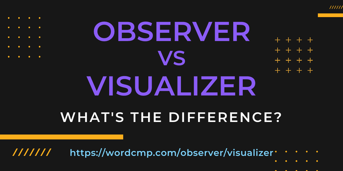 Difference between observer and visualizer