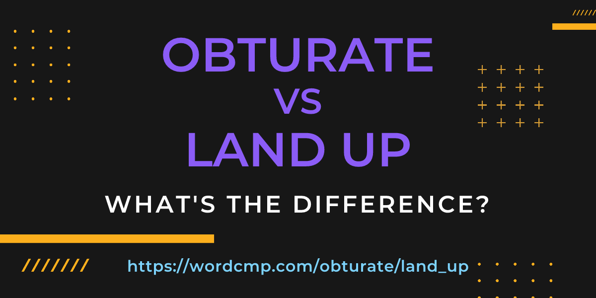 Difference between obturate and land up