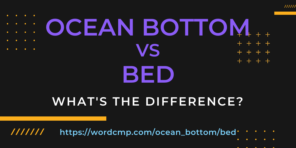 Difference between ocean bottom and bed