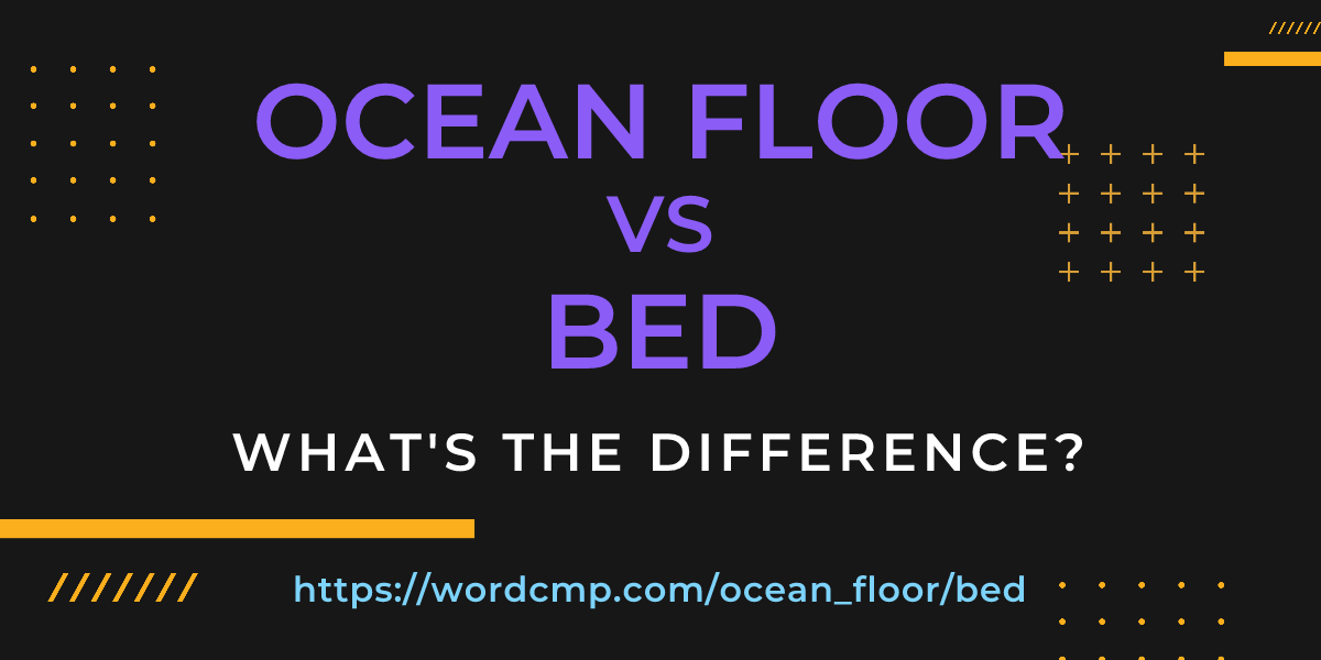 Difference between ocean floor and bed
