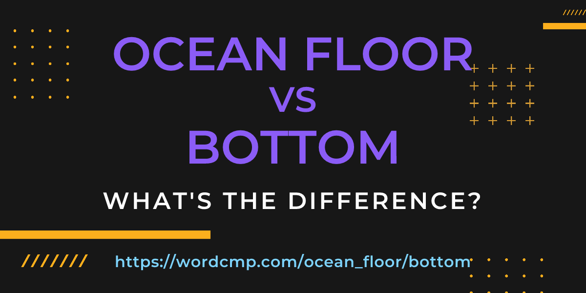Difference between ocean floor and bottom