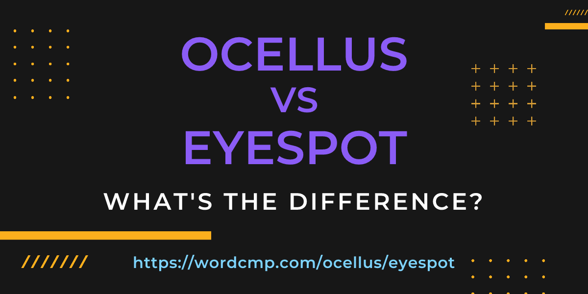 Difference between ocellus and eyespot
