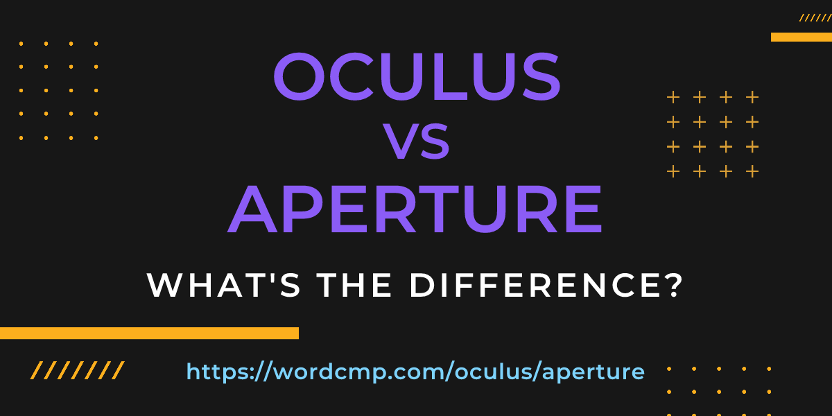Difference between oculus and aperture
