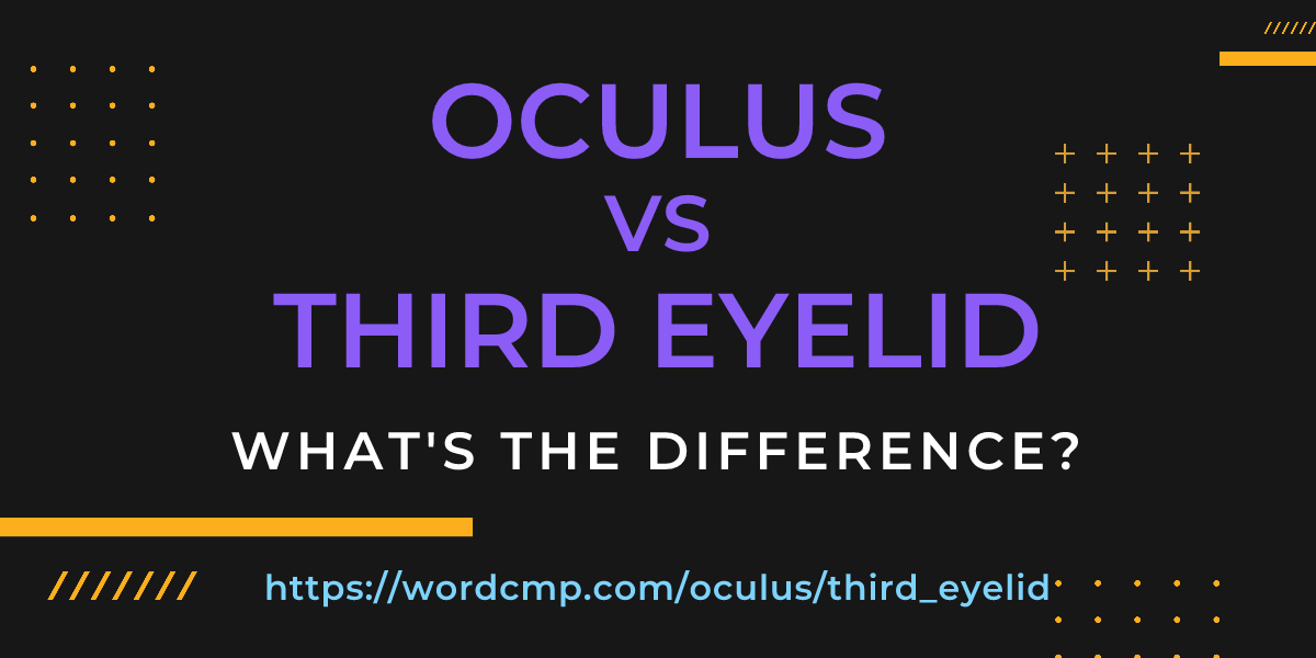 Difference between oculus and third eyelid