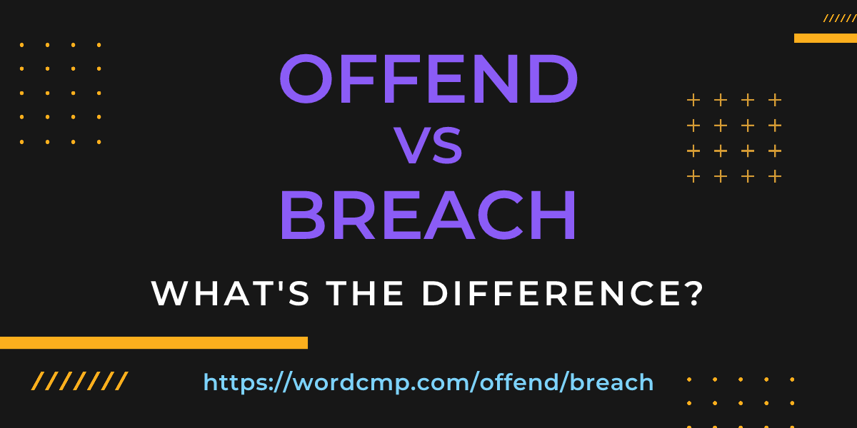 Difference between offend and breach
