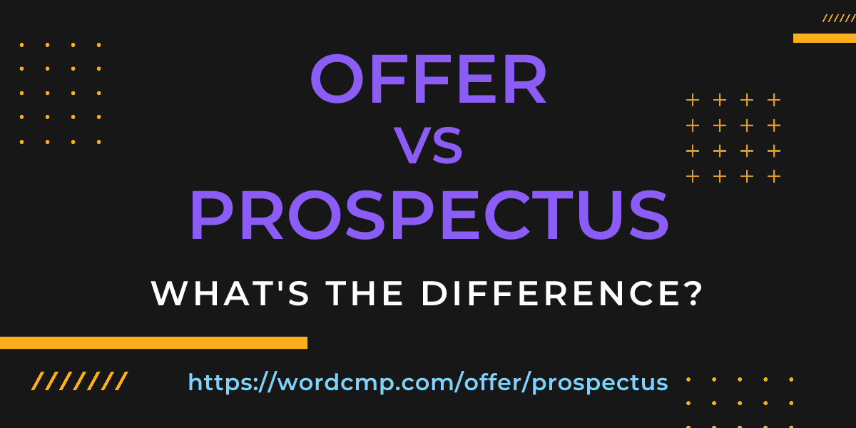 Difference between offer and prospectus