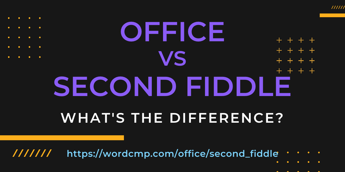 Difference between office and second fiddle