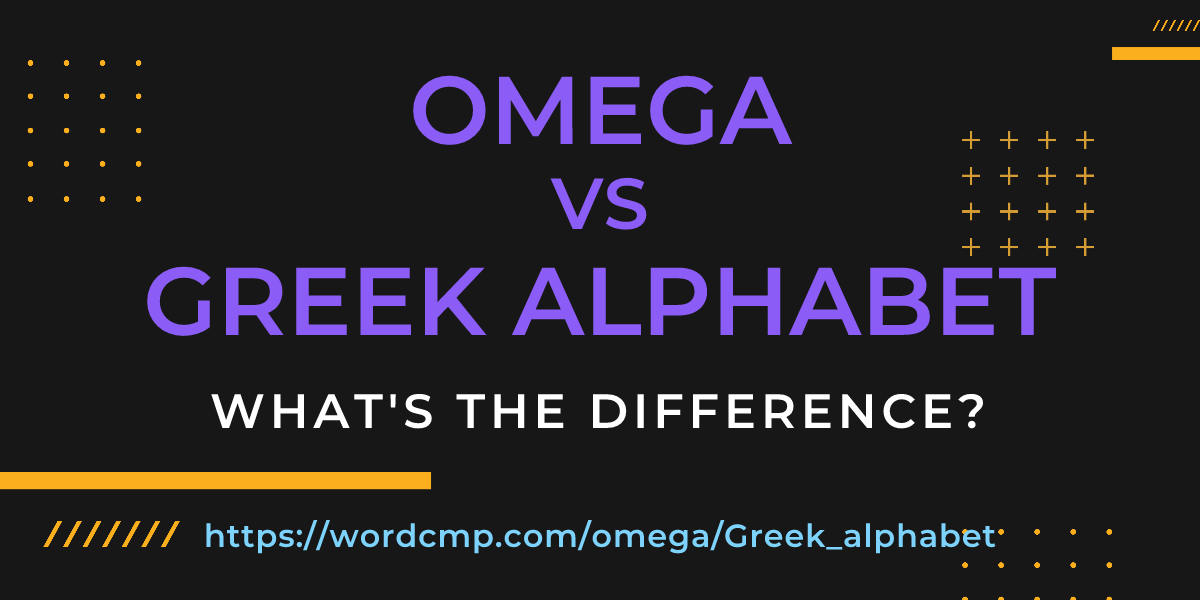 Difference between omega and Greek alphabet