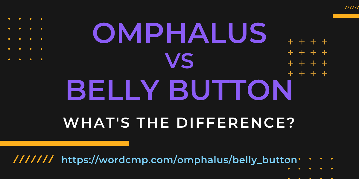 Difference between omphalus and belly button