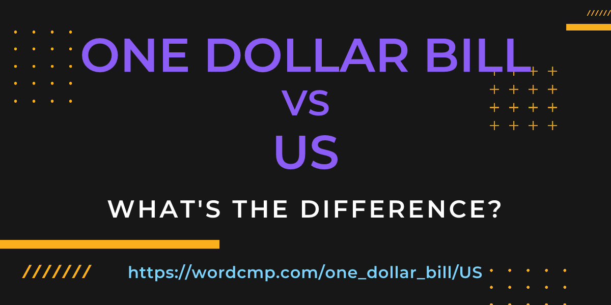 Difference between one dollar bill and US