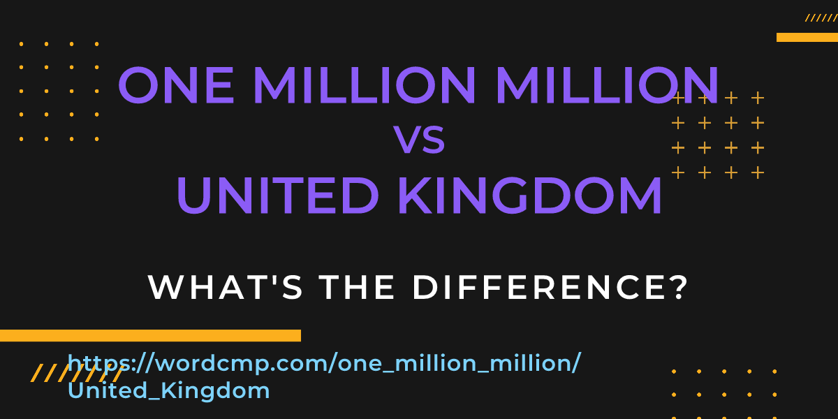 Difference between one million million and United Kingdom