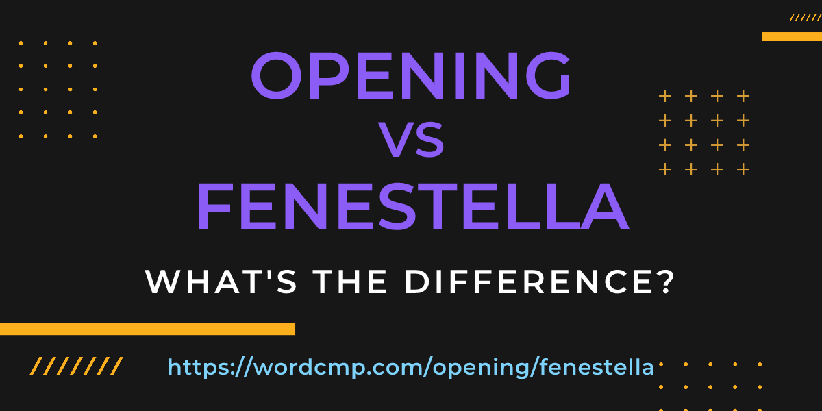 Difference between opening and fenestella