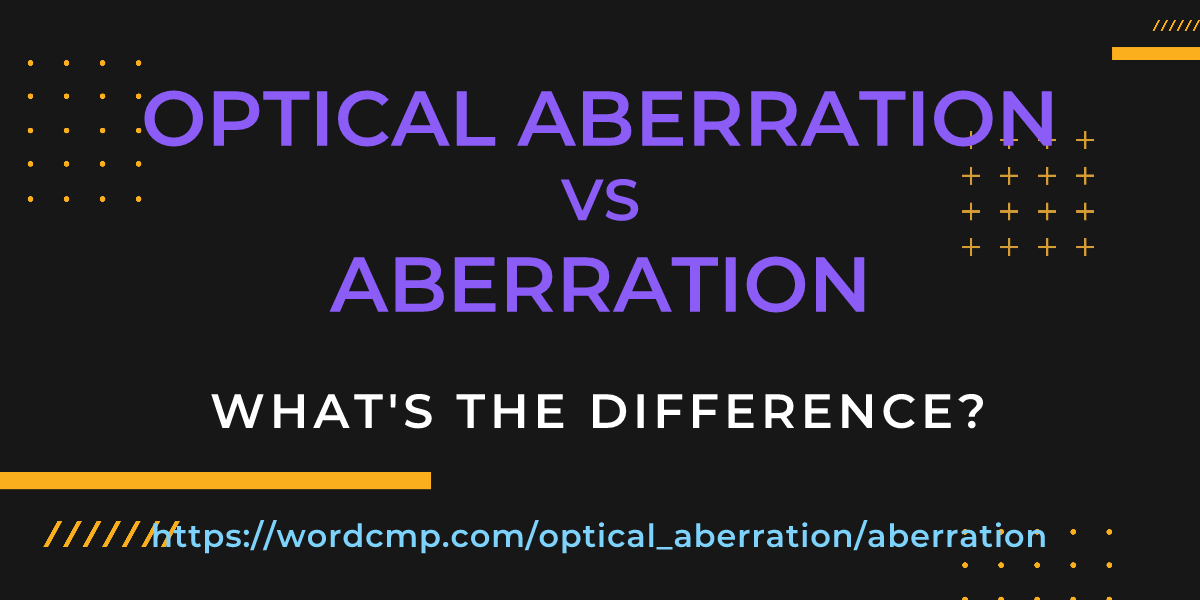 Difference between optical aberration and aberration