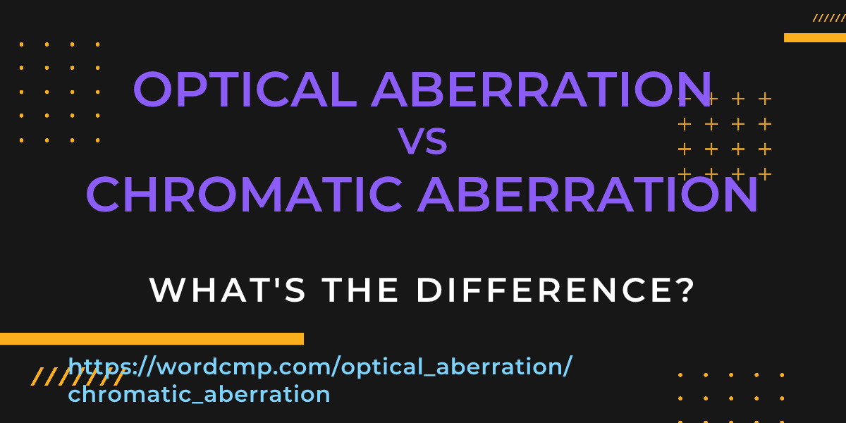 Difference between optical aberration and chromatic aberration