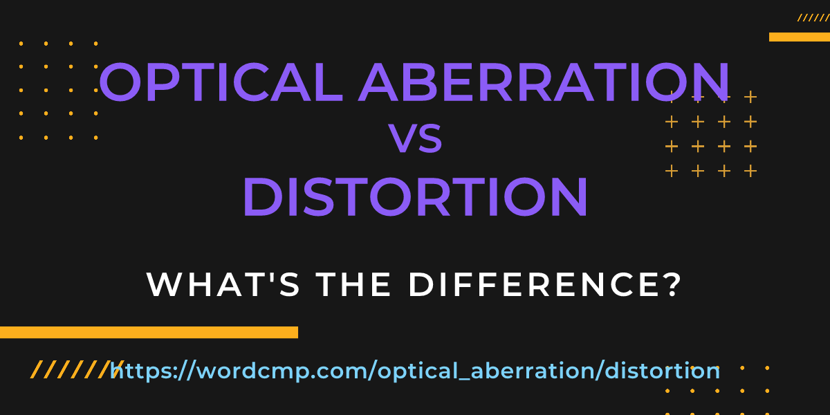 Difference between optical aberration and distortion