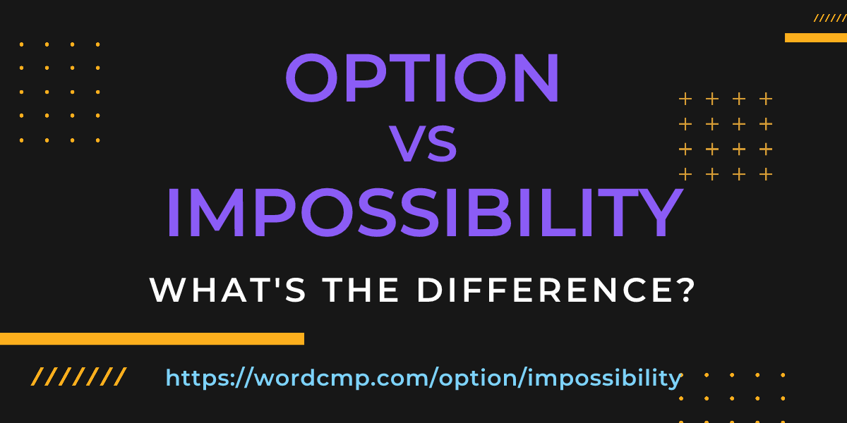 Difference between option and impossibility