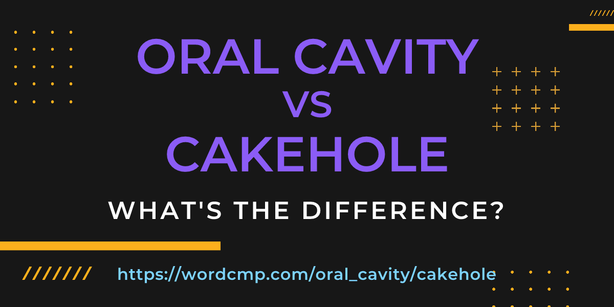 Difference between oral cavity and cakehole