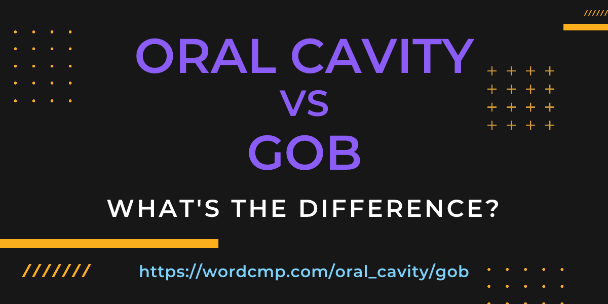 Difference between oral cavity and gob