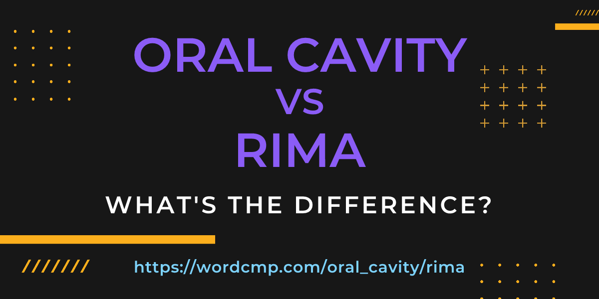 Difference between oral cavity and rima