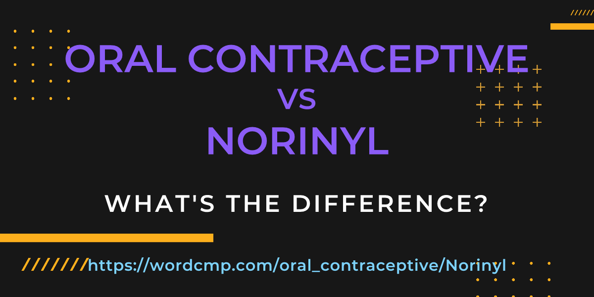 Difference between oral contraceptive and Norinyl