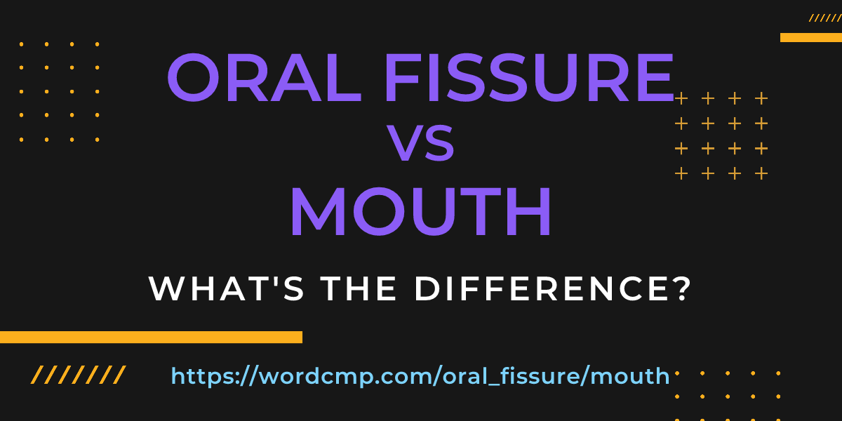 Difference between oral fissure and mouth