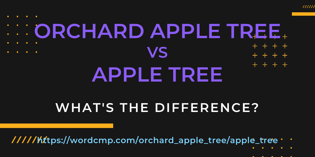 Difference between orchard apple tree and apple tree