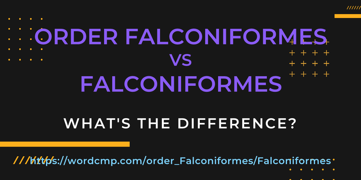 Difference between order Falconiformes and Falconiformes