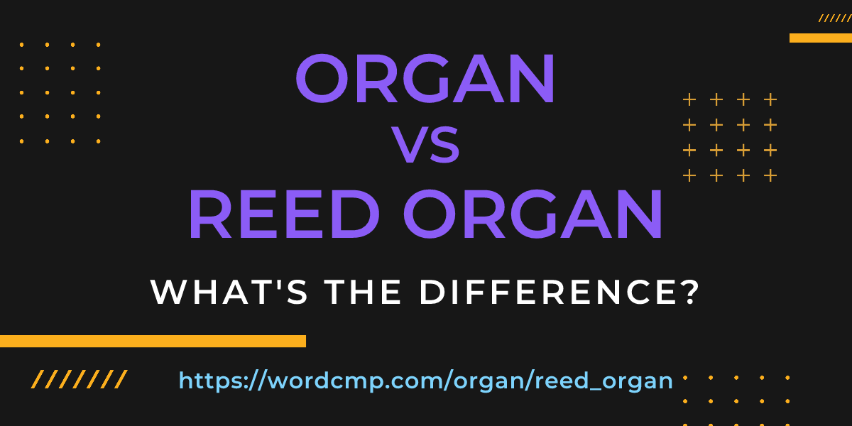 Difference between organ and reed organ