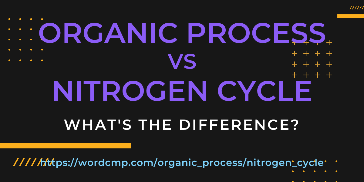 Difference between organic process and nitrogen cycle