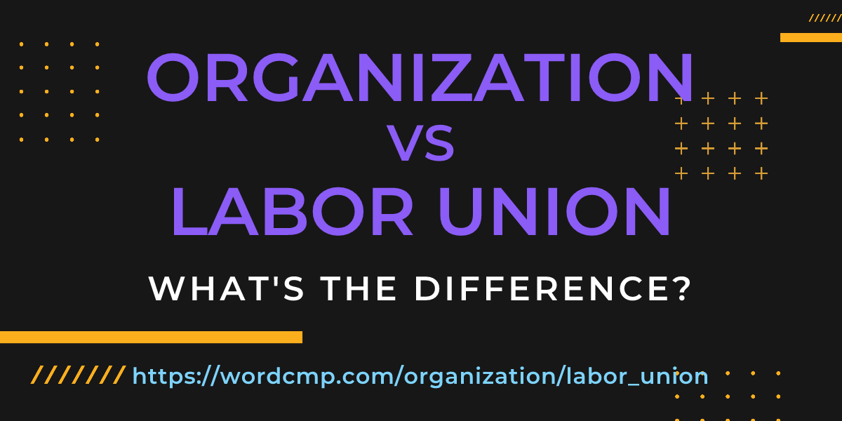 Difference between organization and labor union